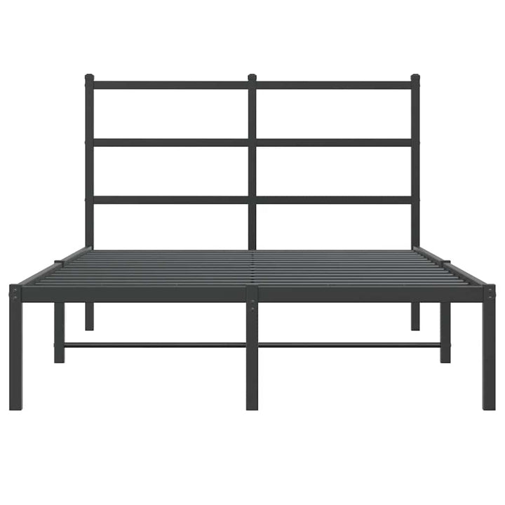 sengeramme med sengegavl 120x190 cm metal sort