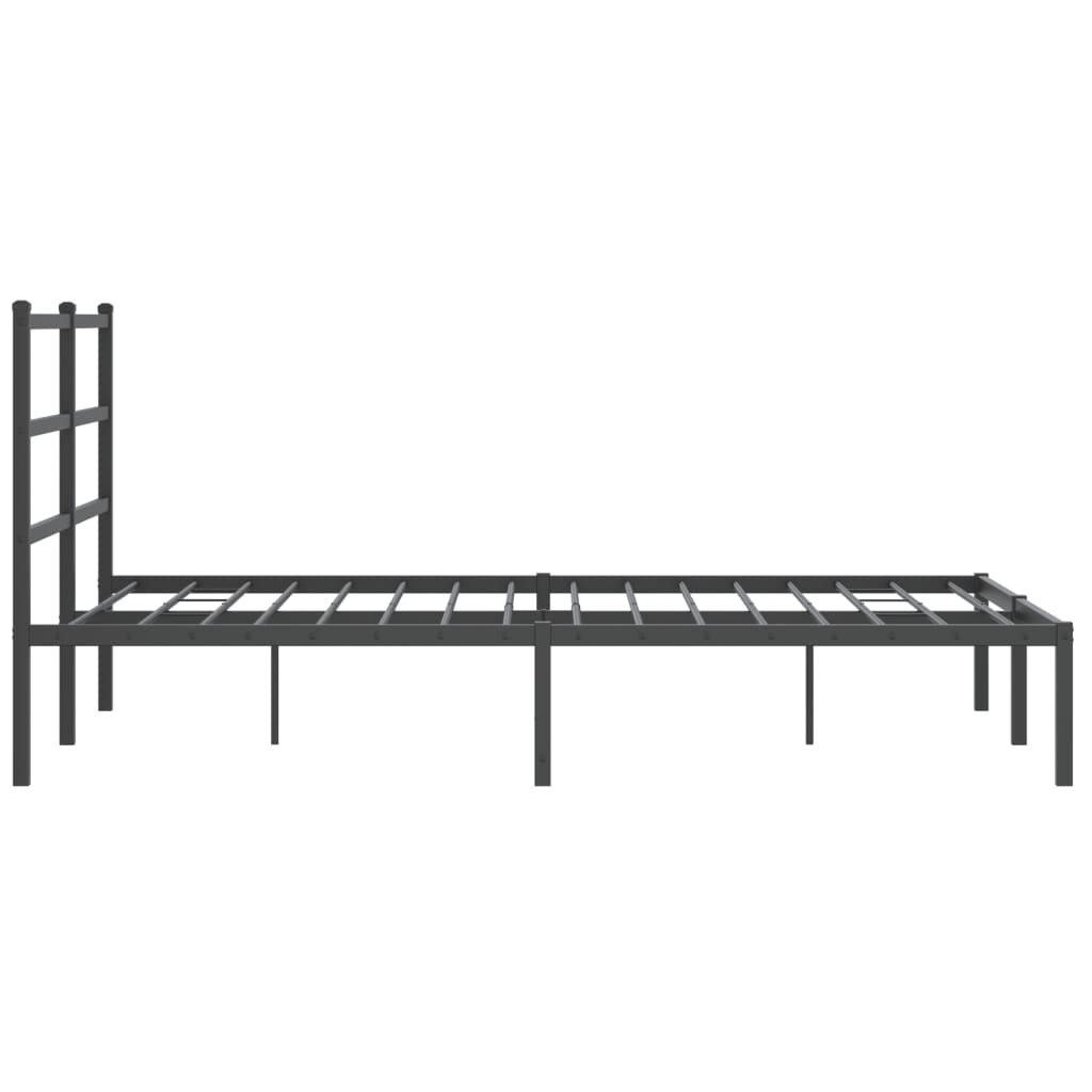 sengeramme med sengegavl 140x200 cm metal sort