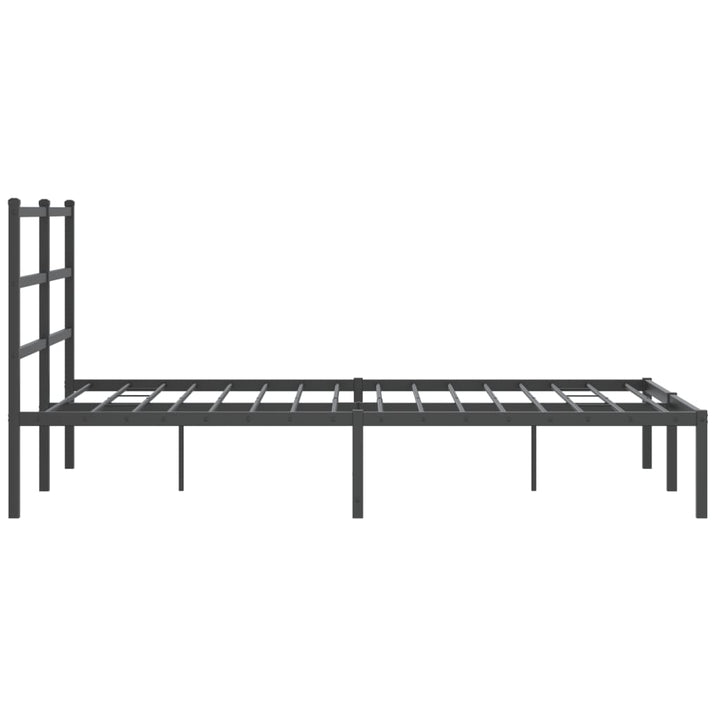 sengeramme med sengegavl 140x200 cm metal sort