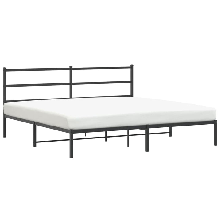 sengeramme med sengegavl 193x203 cm metal sort