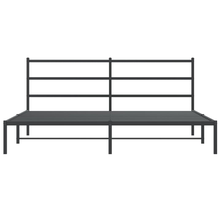 sengeramme med sengegavl 193x203 cm metal sort