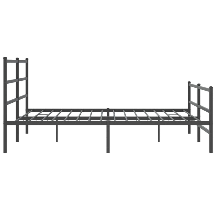 sengeramme med sengegavl og fodgærde 180x200 cm metal sort