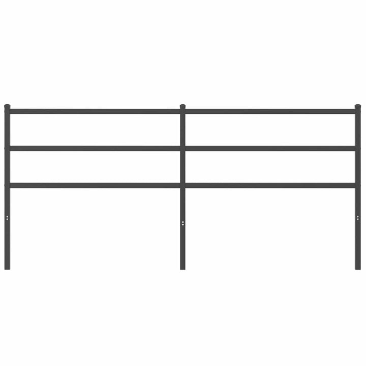udskiftningsgavl 200 cm metal sort