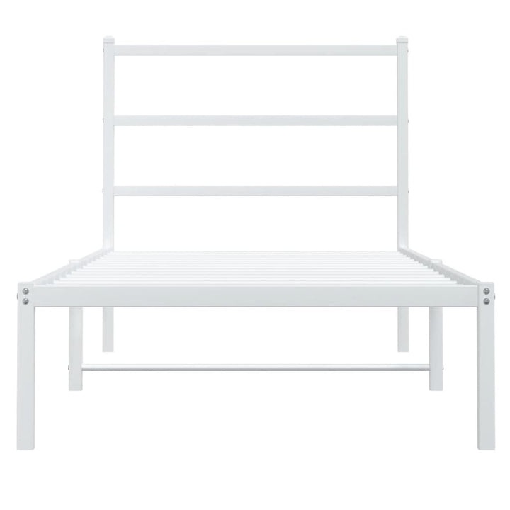 sengeramme med sengegavl 90x190 cm metal hvid