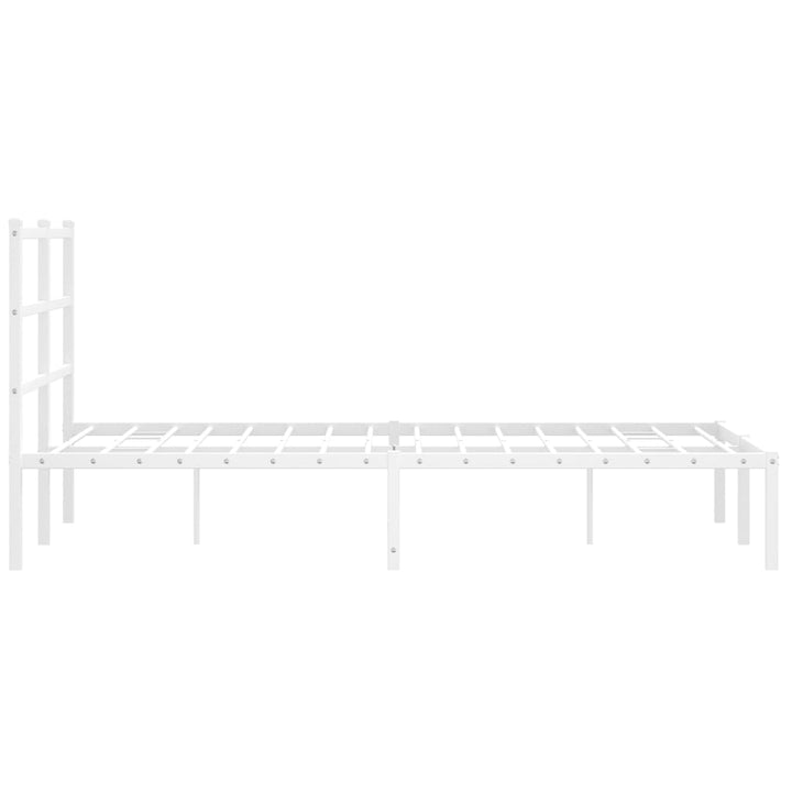 sengeramme med sengegavl 120x190 cm metal hvid