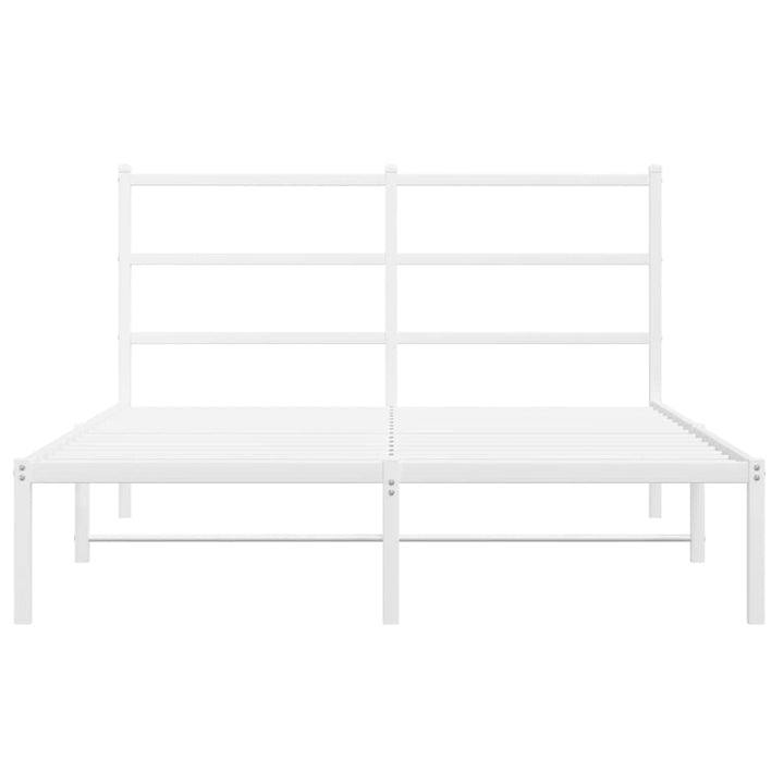 sengeramme med sengegavl 135x190 cm metal hvid