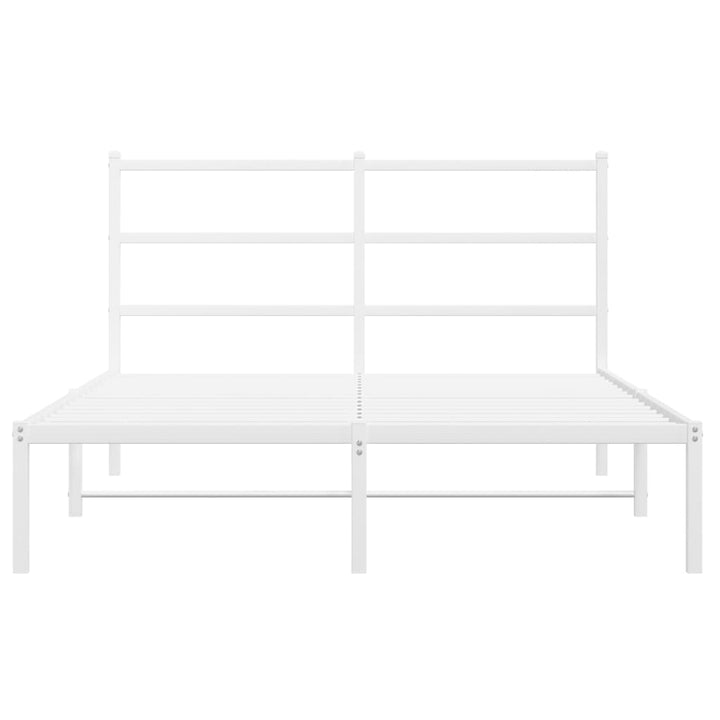 sengeramme med sengegavl 140x190 cm metal hvid