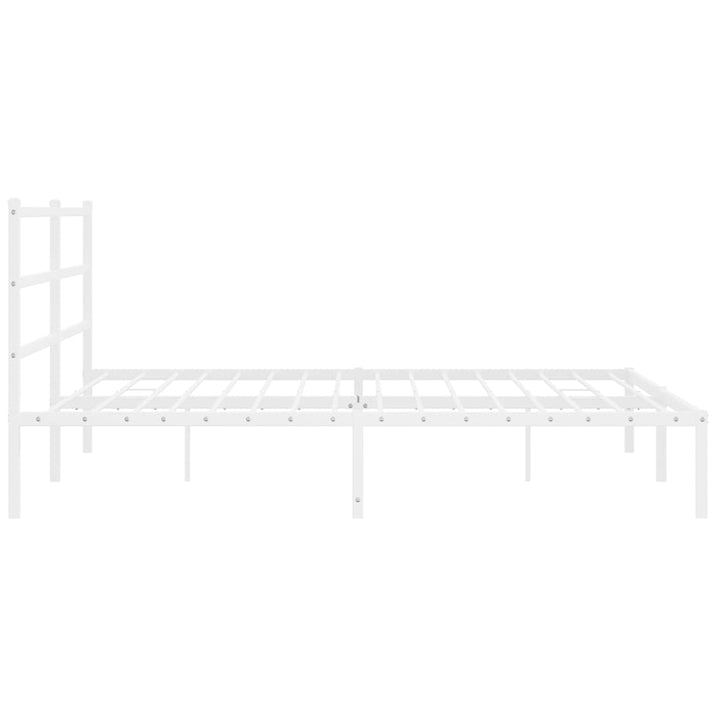 sengeramme med sengegavl 183x213 cm metal hvid