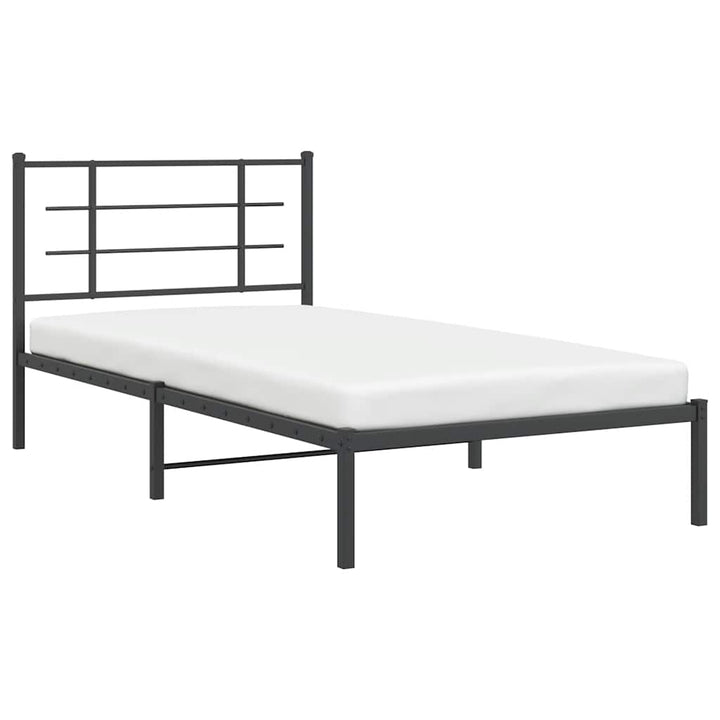 sengeramme med sengegavl 100x200 cm metal sort