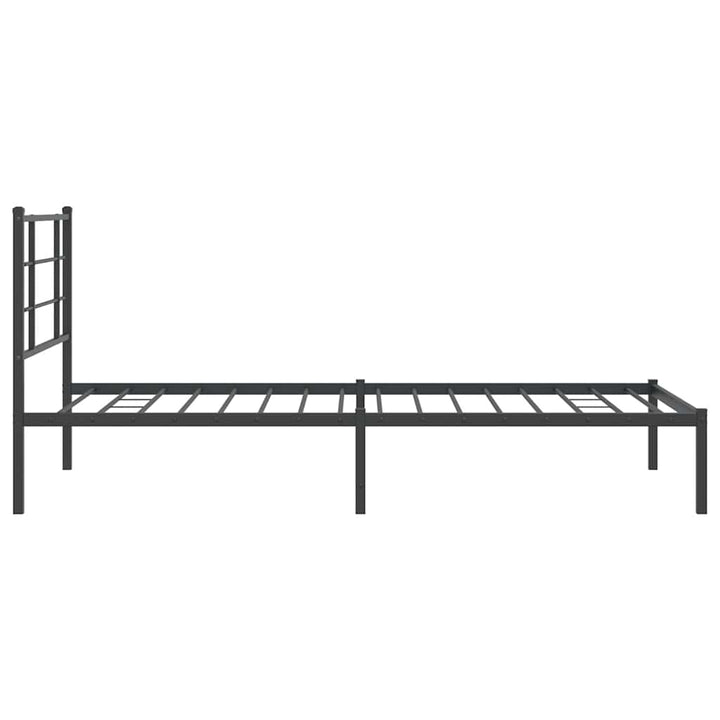 sengeramme med sengegavl 100x200 cm metal sort