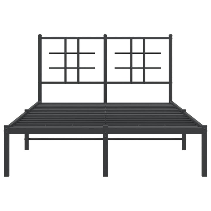sengeramme med sengegavl 120x190 cm metal sort