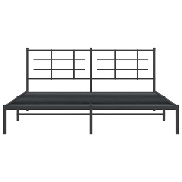 sengeramme med sengegavl 183x213 cm metal sort