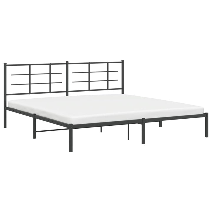sengeramme med sengegavl 193x203 cm metal sort
