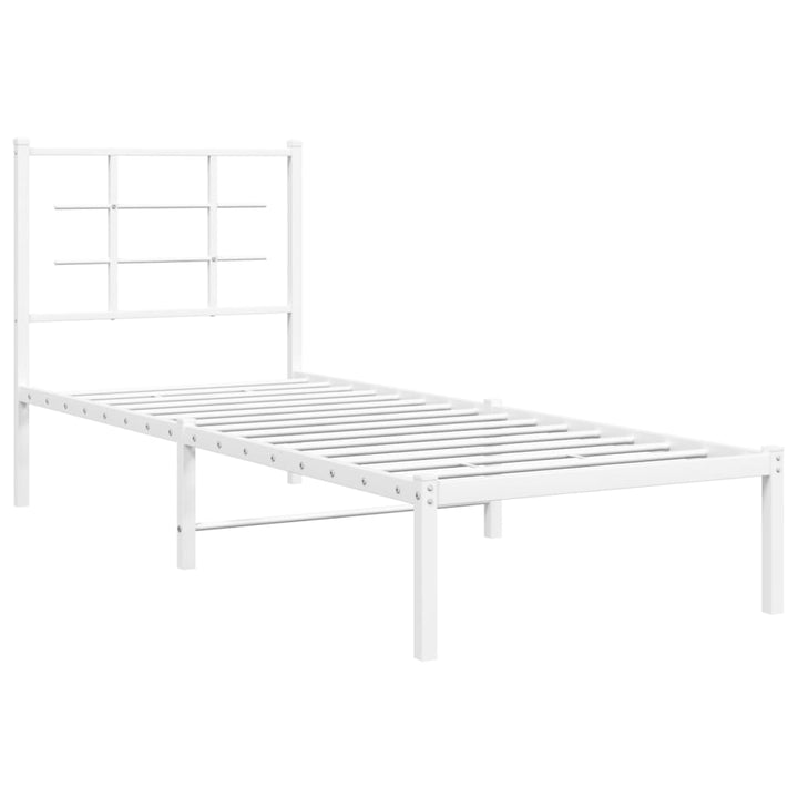 sengeramme uden madras med hovedgærde 75x190 cm hvid