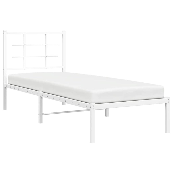 sengeramme med sengegavl 80x200 cm metal hvid