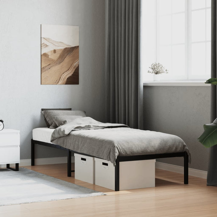 sengeramme 75x190 cm metal sort