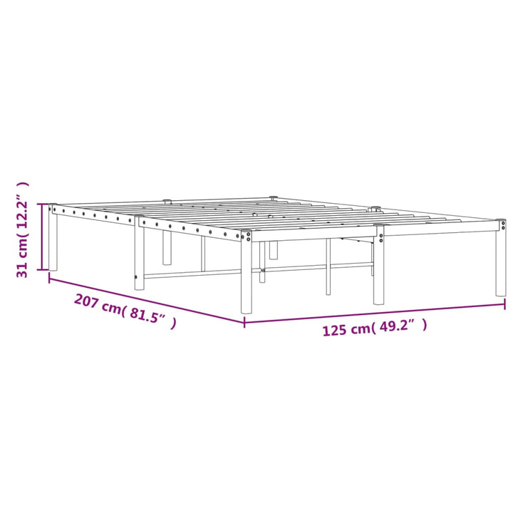 sengeramme 120x200 cm metal sort