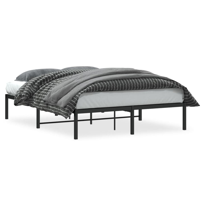 sengeramme 135x190 cm metal sort