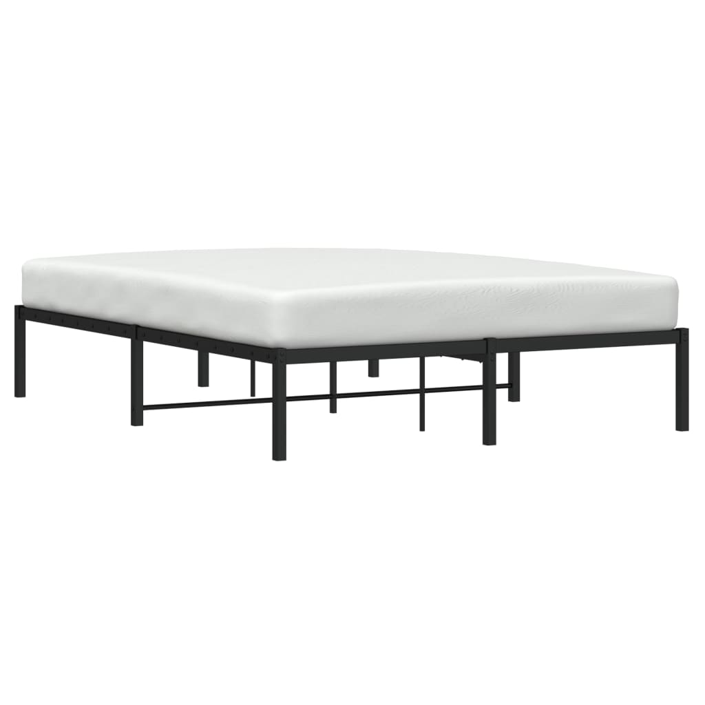 sengeramme 140x190 cm metal sort
