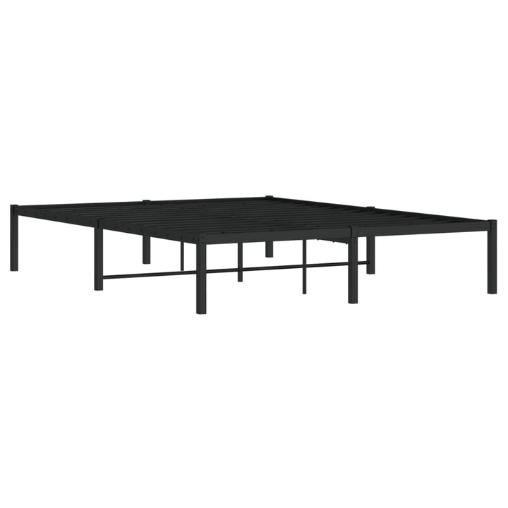 sengeramme 140x190 cm metal sort