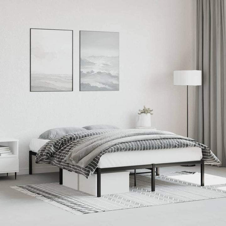 sengeramme 140x190 cm metal sort