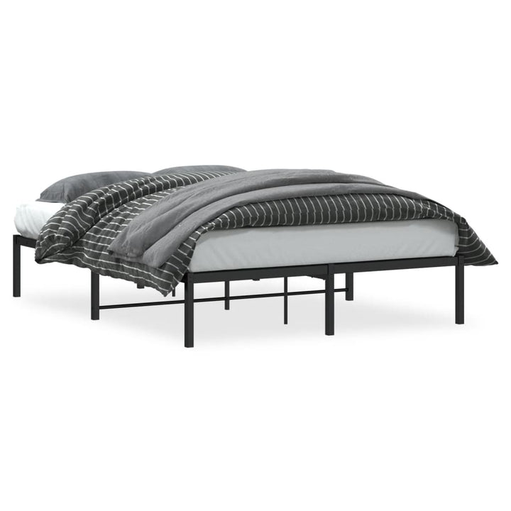 sengeramme 140x200 cm metal sort