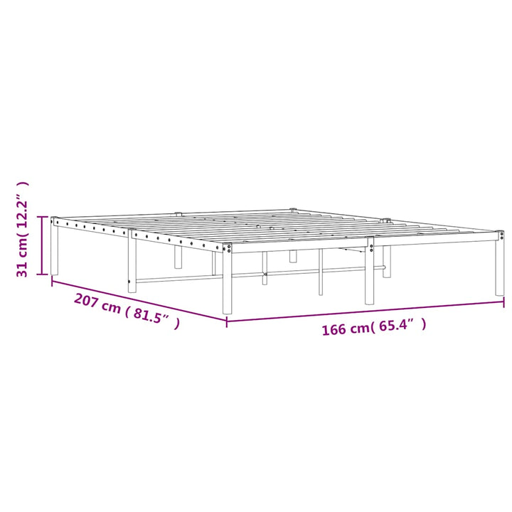sengeramme 160x200 cm metal sort