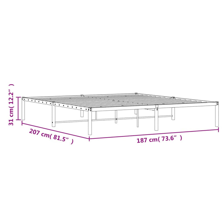 sengeramme 180x200 cm metal sort