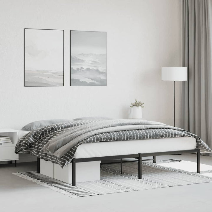 sengeramme 183x213 cm metal sort