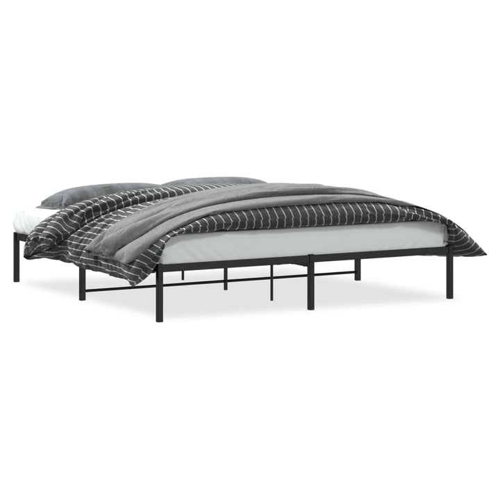 sengeramme 200x200 cm metal sort