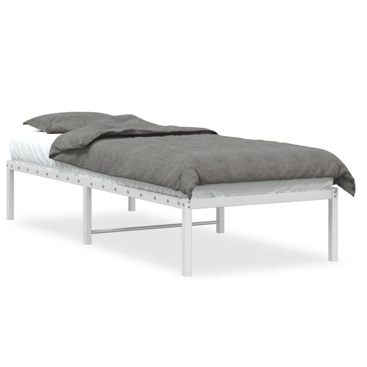 sengeramme 75x190 cm metal hvid