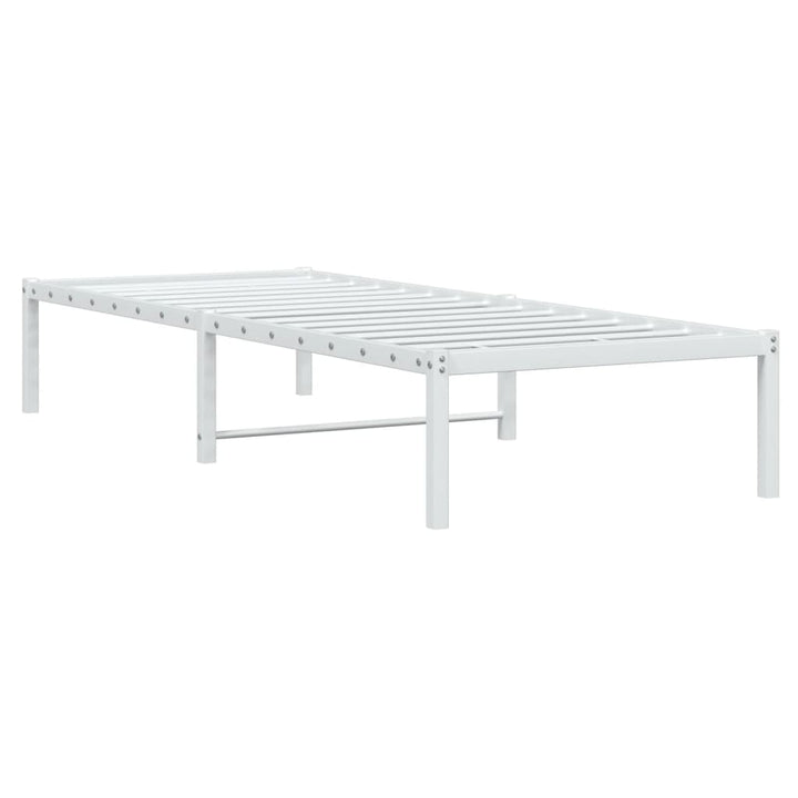 sengeramme 75x190 cm metal hvid