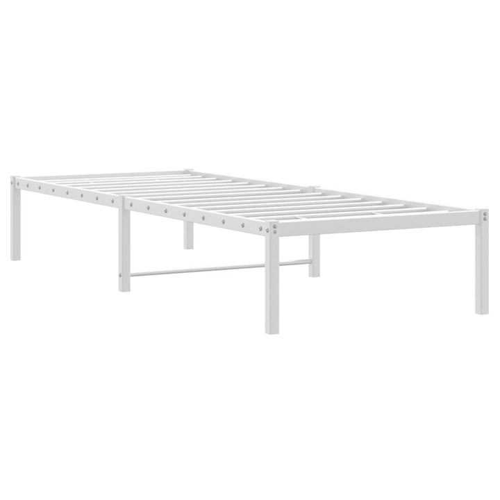 sengeramme 75x190 cm metal hvid