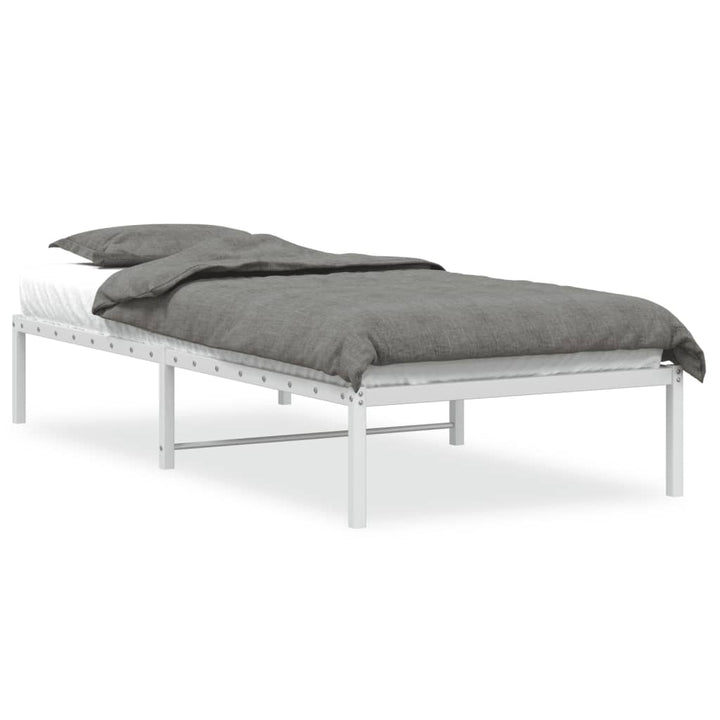 sengeramme 90x190 cm metal hvid