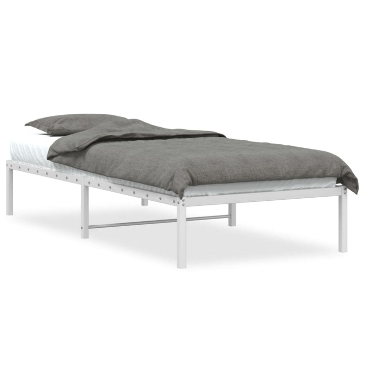 sengeramme 90x200 cm metal hvid