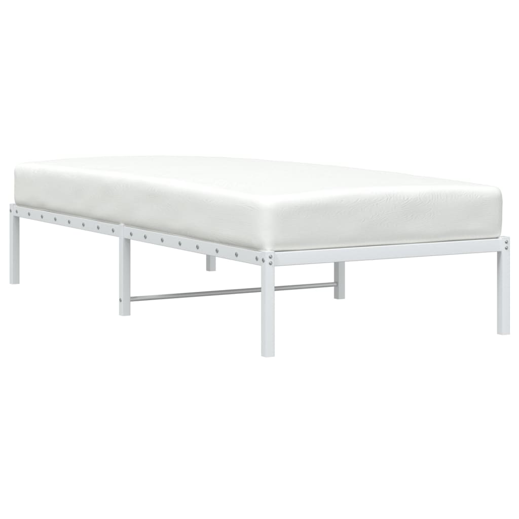 sengeramme 90x200 cm metal hvid
