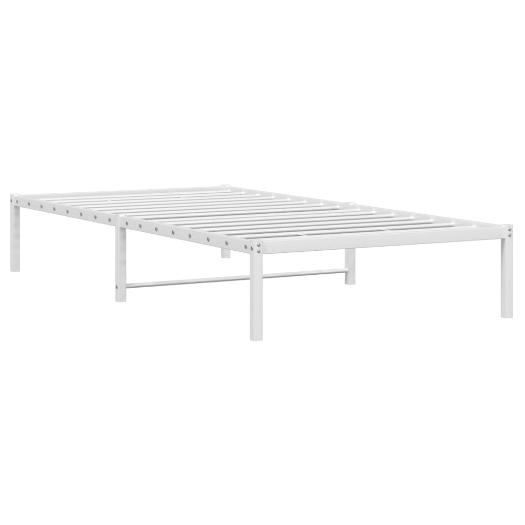 sengeramme 100x190 cm metal hvid
