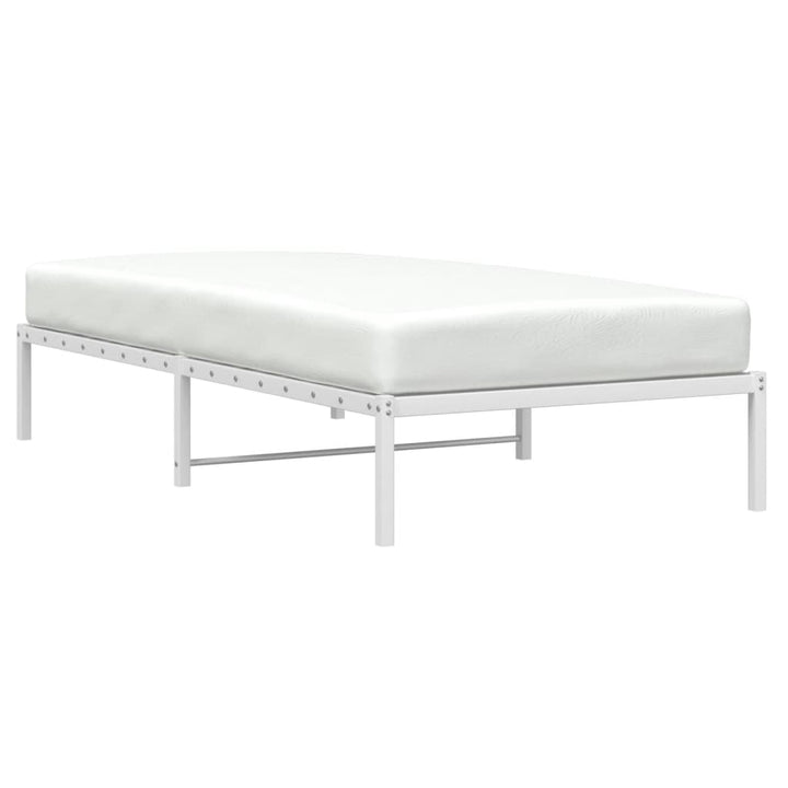 sengeramme 107x203 cm metal hvid