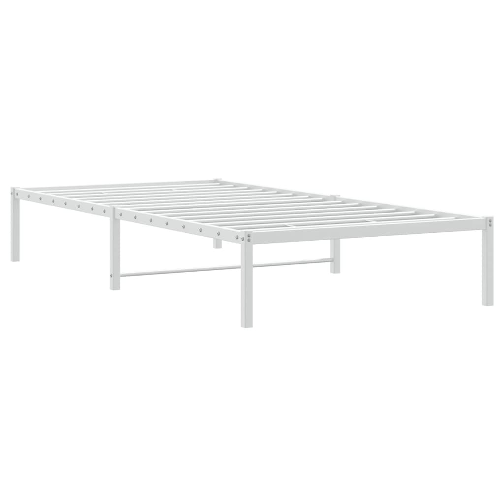 sengeramme 107x203 cm metal hvid