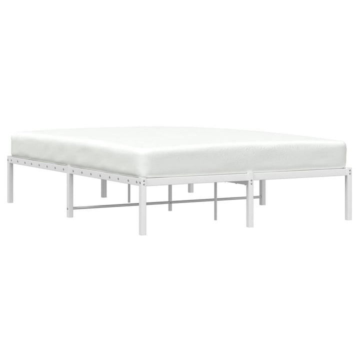 sengeramme 135x190 cm metal hvid