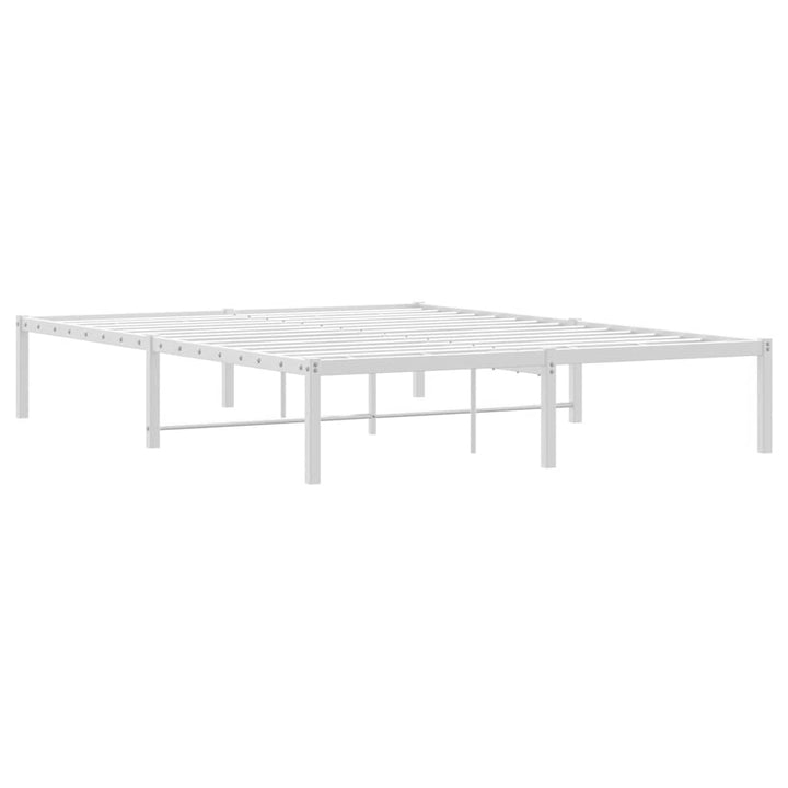 sengeramme 135x190 cm metal hvid