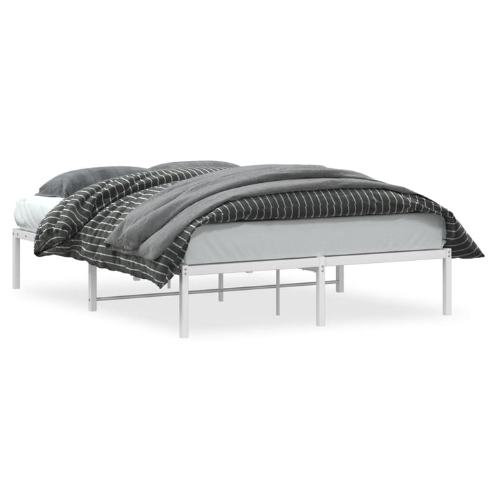 sengeramme 140x200 cm metal hvid