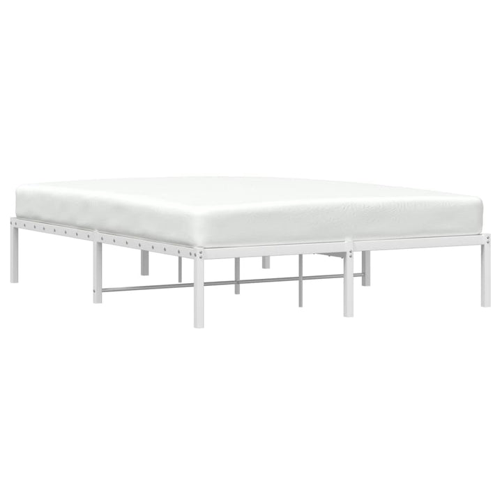 sengeramme 140x200 cm metal hvid