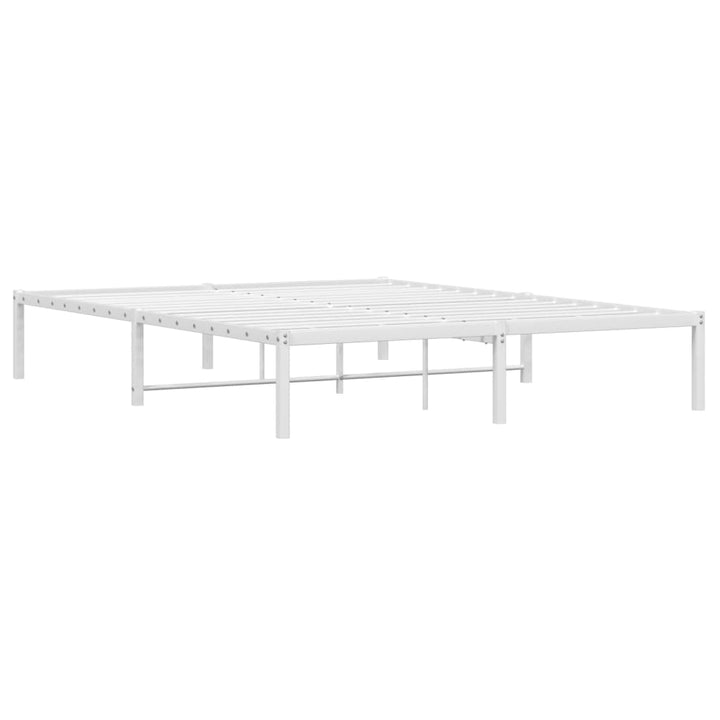 sengeramme 150x200 cm metal hvid