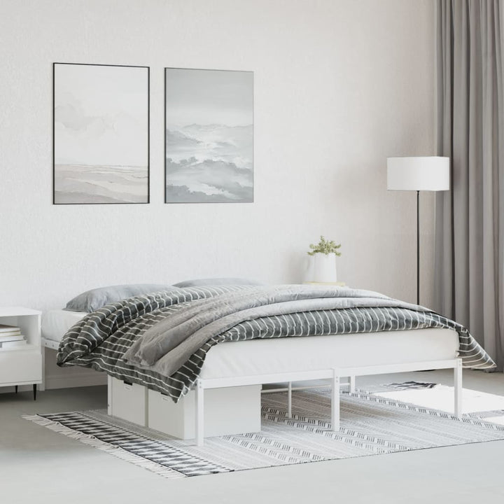 sengeramme 150x200 cm metal hvid