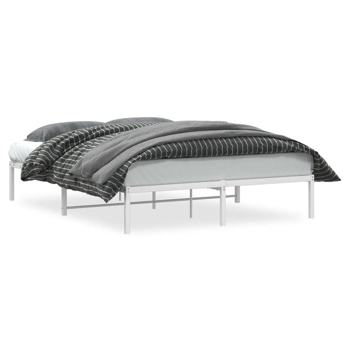 sengeramme 160x200 cm metal hvid