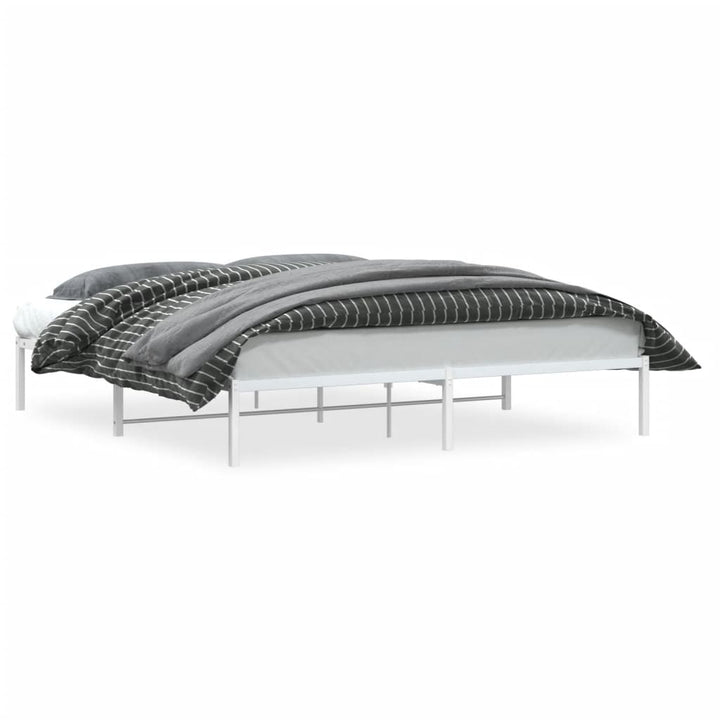 sengeramme 180x200 cm metal hvid