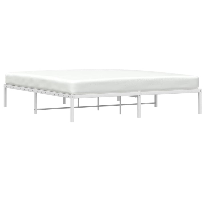 sengeramme 180x200 cm metal hvid