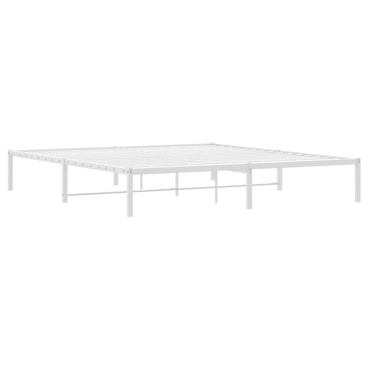 sengeramme 180x200 cm metal hvid