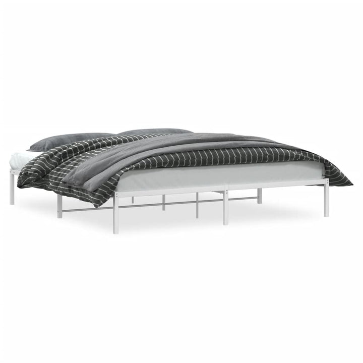 sengeramme 193x203 cm metal hvid